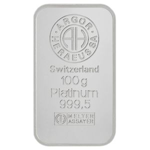 100g Platinum Bar Argor Heraeus