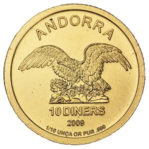 1/10 oz Gold Coin Andorra Eagle