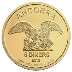 1/20 oz Gold Coin Andorra Eagle