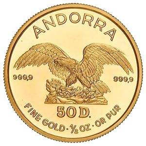 1/2 oz Gold Coin Andorra Eagle