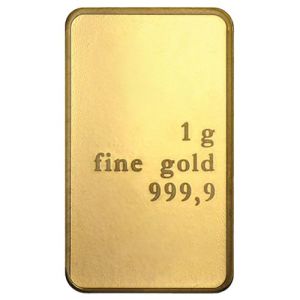 1g Gold Bar - various manufacturers