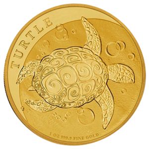 1 oz Gold Coin Niue Turtle