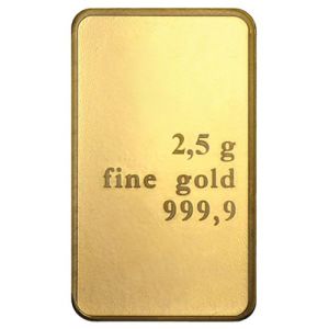 2,5g Gold Bar - various manufacturers
