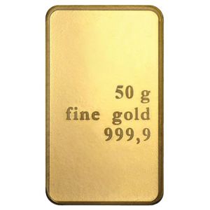 50g Gold Bar - various manufacturers