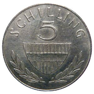 5 Schilling Silver Coin 1961 - 1969