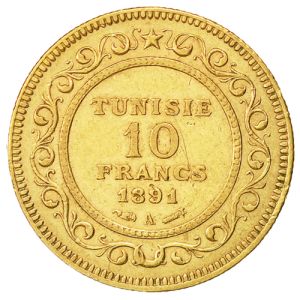 10 Tunisian Francs Gold Coin