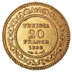 20 Tunisian Francs Gold Coin
