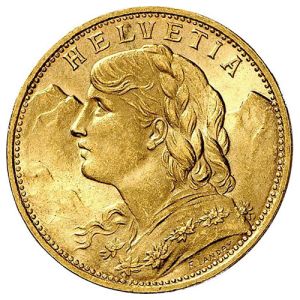 20 Francs Gold Coin Vreneli