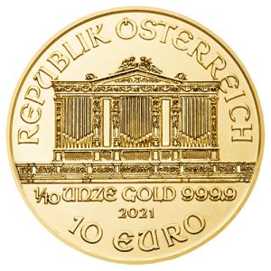 1/10 oz Gold Vienna Philharmonics