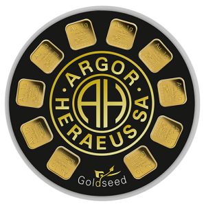 10 × 1g Gold Seed Argor Heraeus