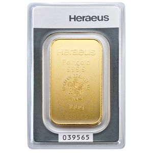 100g Gold Bar Heraeus