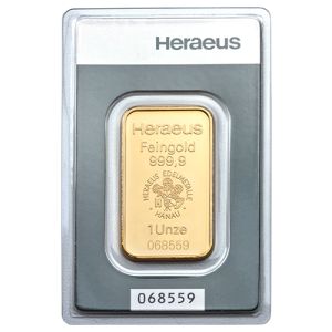 1 oz Gold Bar Heraeus