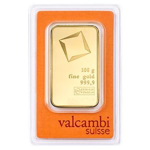 100g Gold Bar Valcambi