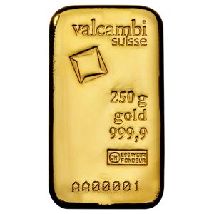 250g Gold Bar Valcambi