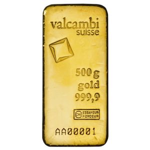 500g Gold Bar Valcambi